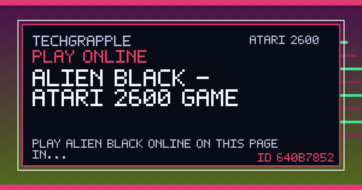 Play Alien Black Online Free | Atari 2600 Browser Game