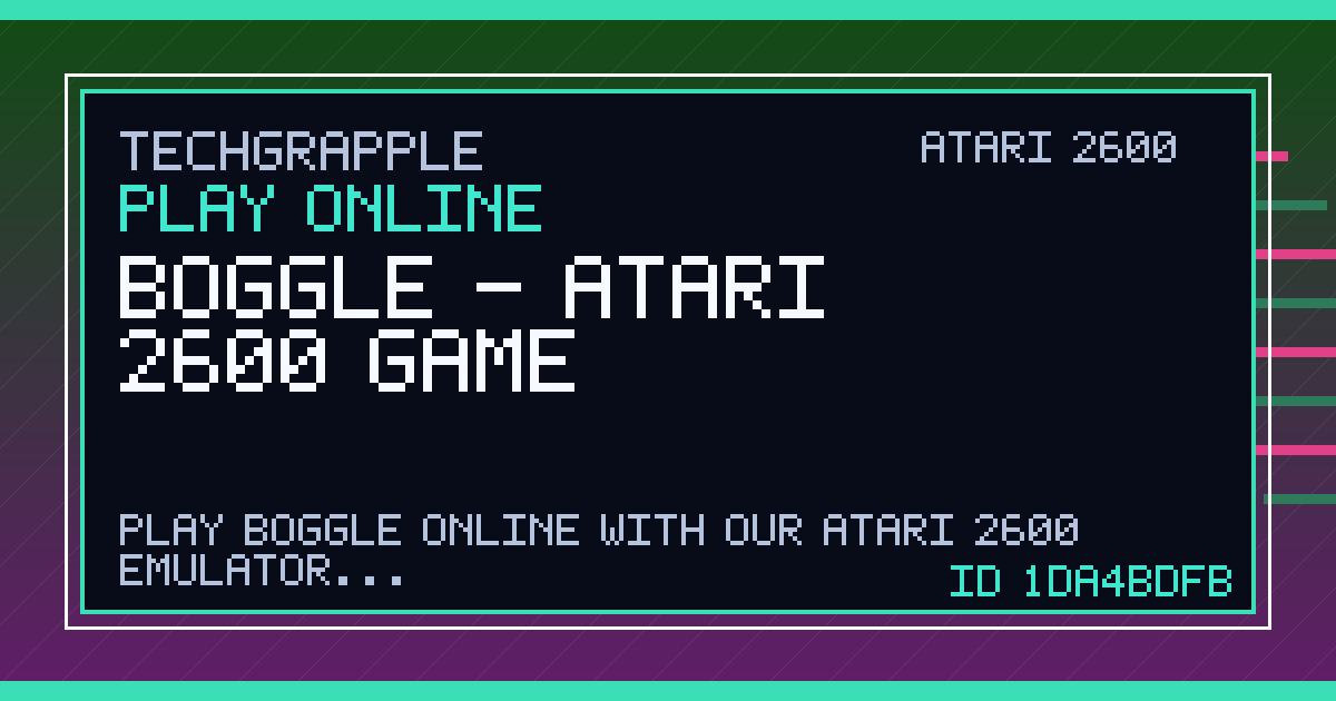 Boggle 2600 Boggle - Atari 2600 Game | TechGrapple Emulators