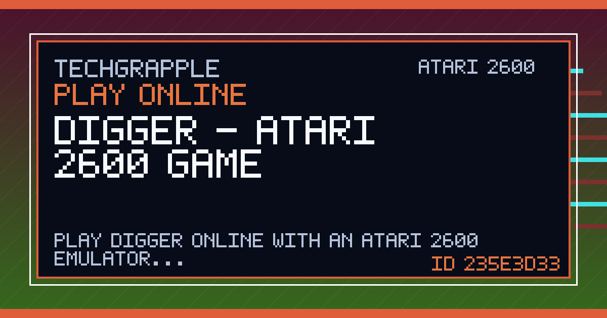 Digger - Atari 2600 Game | TechGrapple Emulators