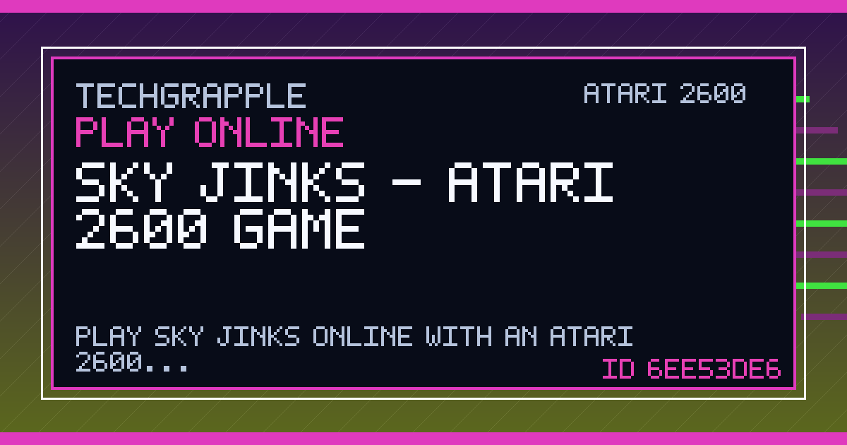 Sky Jinks - Atari 2600 Game | TechGrapple Emulators