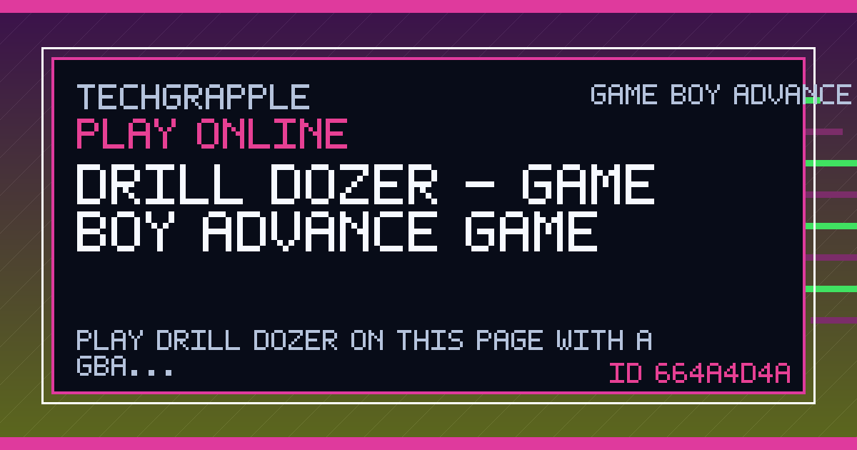 Drill Dozer - Game Boy Advance Game | TechGrapple Emulators