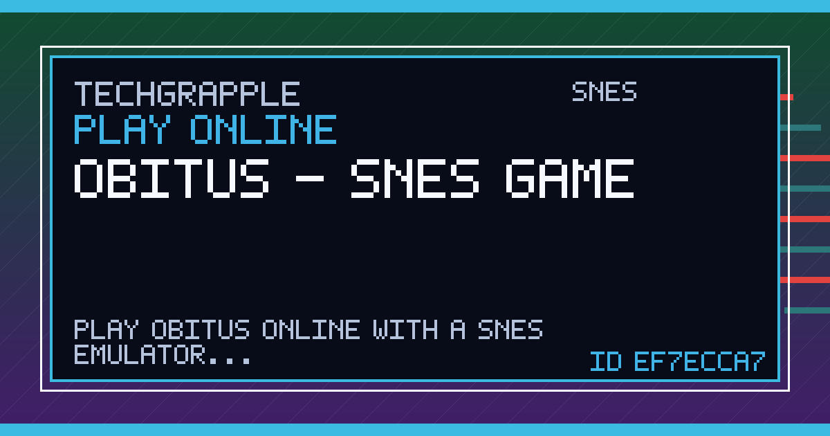 Obitus - SNES Game | TechGrapple Emulators