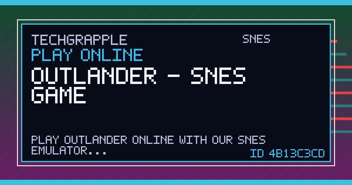 Outlander - SNES Game | TechGrapple Emulators