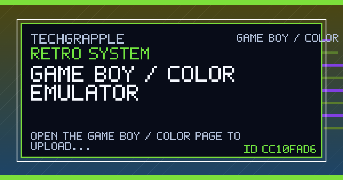 Game Boy / Color Emulator | TechGrapple Emulators